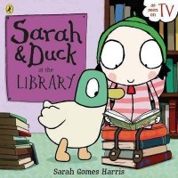 Sarah & duck at the library