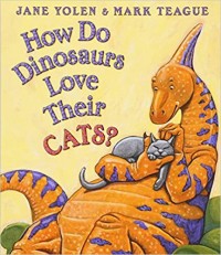How do dinosaurs love their cats?