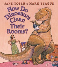 How do dinosaurs clean their rooms?